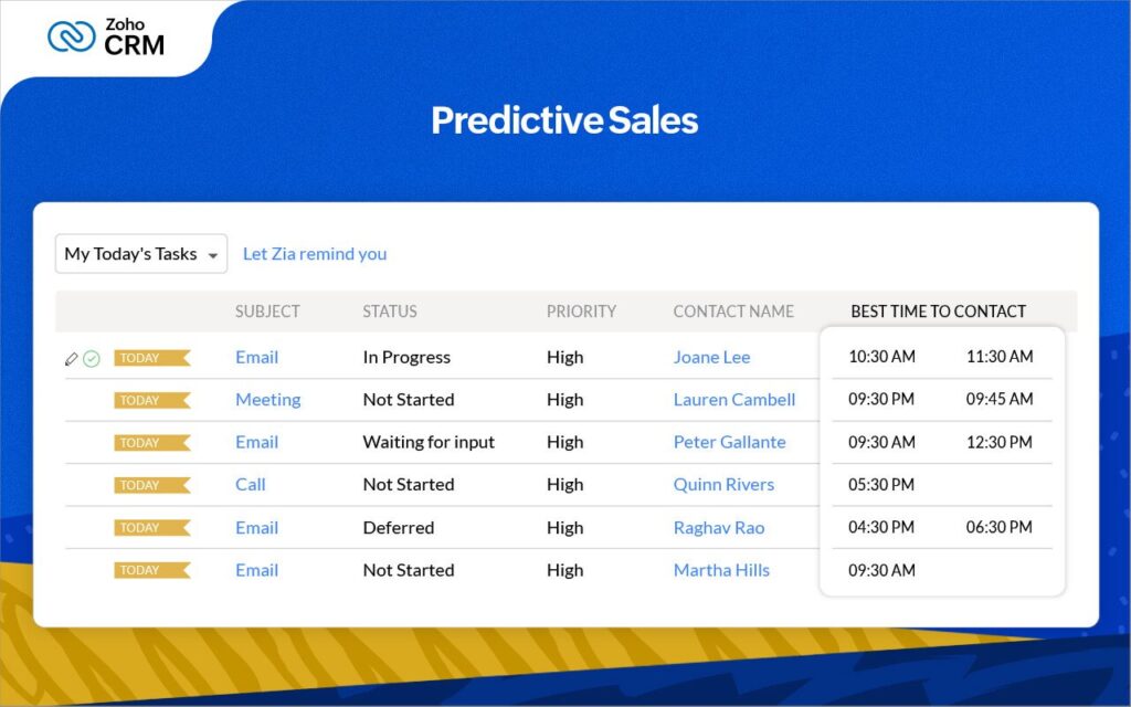 Zoho CRM - CRM - Comparateur SaaS Martech - Meilleur outil marketing - mygrowthbox.com