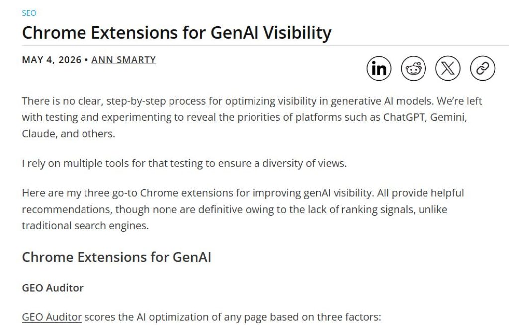 GEO Auditor - Extension Chrome 9 Testimonial GEO Auditor - mygrowthbox.com - Meilleur plugin SEO & GEO