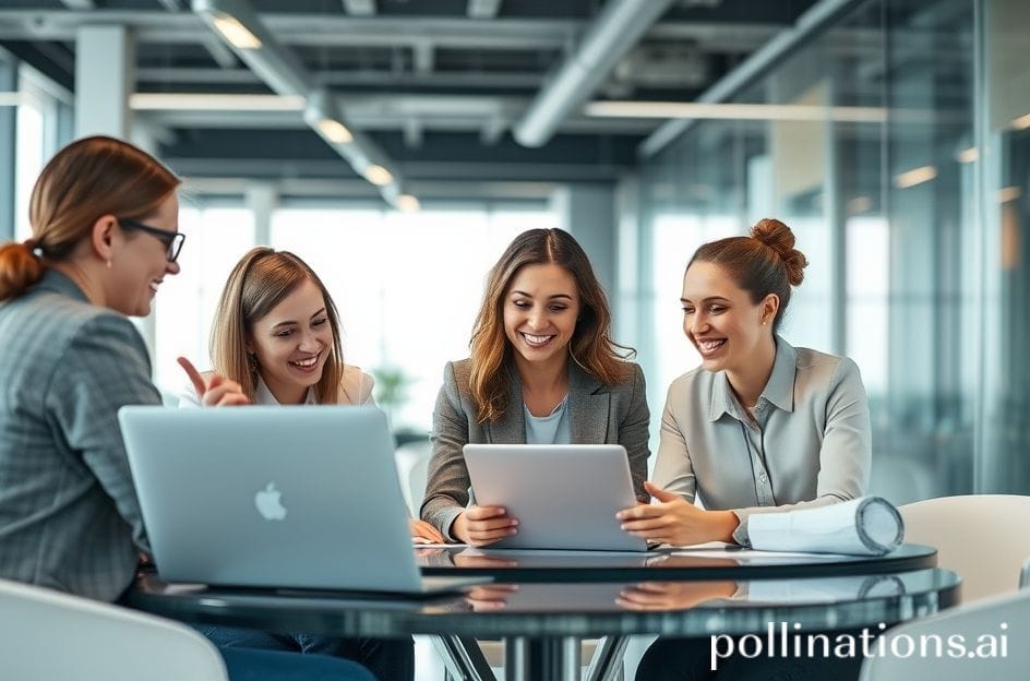 Équipe professionnelle utilisant ChatGPT pour le marketing et les affaires Équipe d'affaires moderne utilisant ChatGPT et outils IA dans un environnement de bureau collaboratif