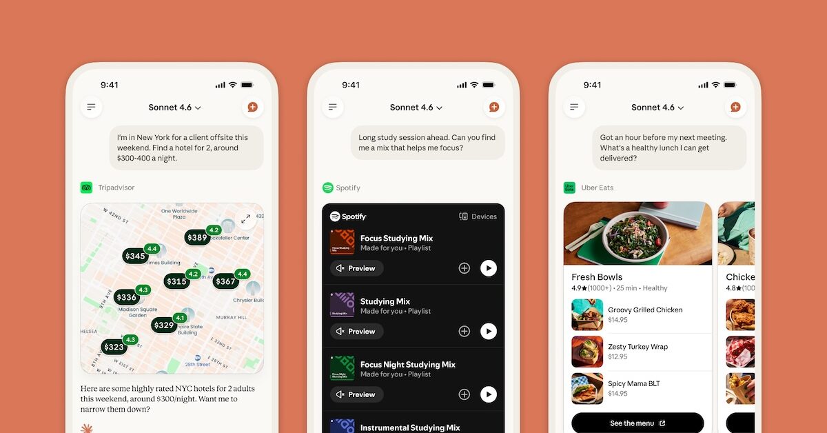 Claude Anthropic connecteurs applications quotidiennes Spotify Uber - MyGrowthBox