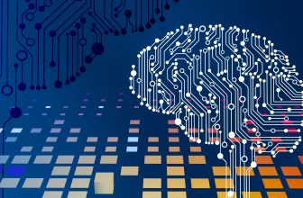 Illustration conceptuelle d'intelligence artificielle avec circuit informatique et cerveau numérique pour l'écosystème ChatGPT sur mygrowthbox.com